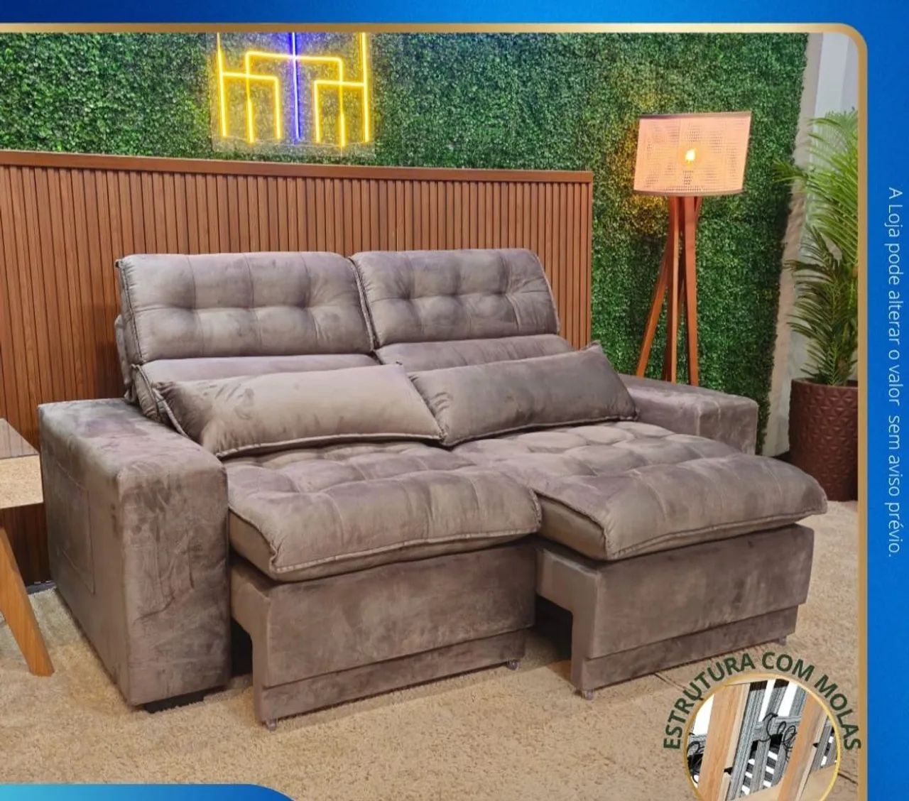 Sofa retrátil e reclinável p/4 lugares - Foto 3