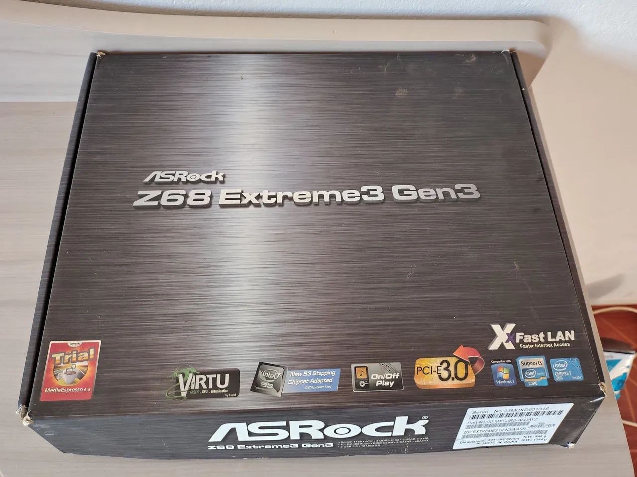 Placa mãe z68 extreme gen de com processador i7 16 giga de memória