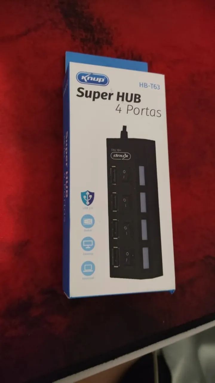 Hub Usb Knup 4 Portas Usb 2.0