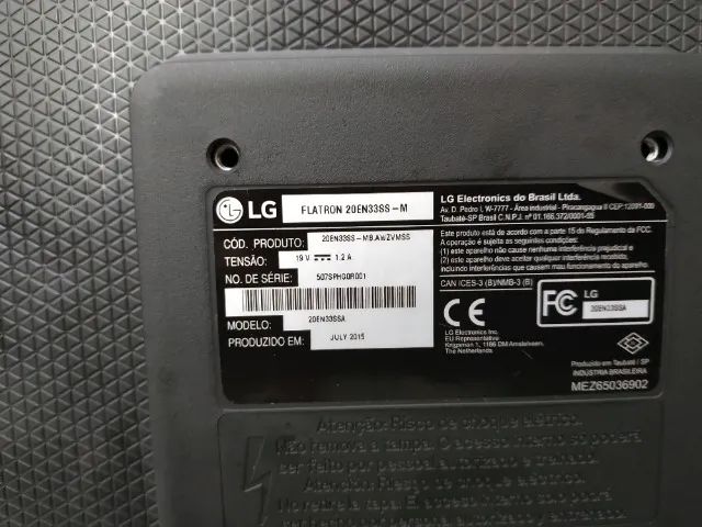 Monitor 20 Lg Led Hd D-sub 20EN33 - Perfeito Estado - Foto 3