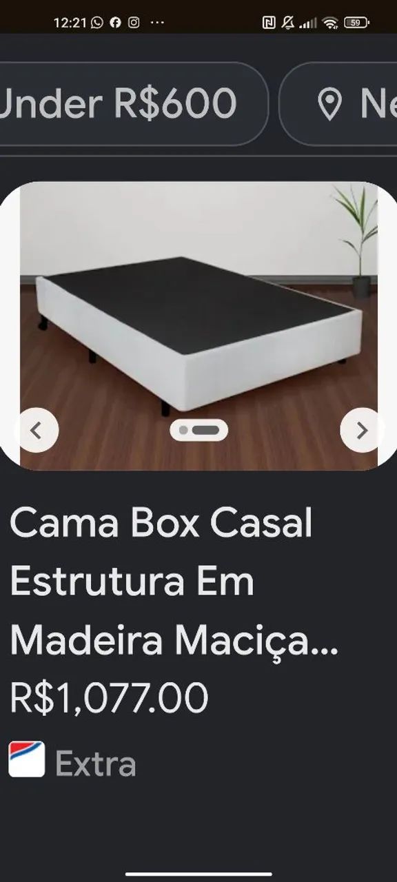 Cama box mais colchão 