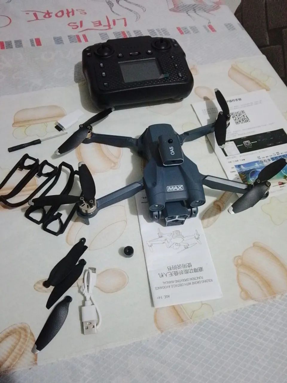 Drone Max 4 Hélices com Led e farol + camera - Foto 5