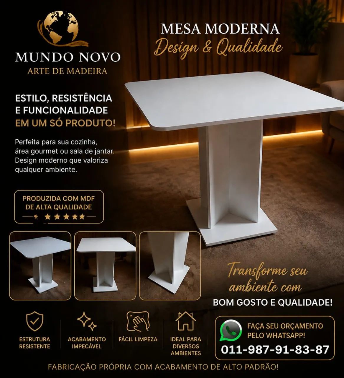 1 mesa e 3 prateleiras flutuante  - Foto 4