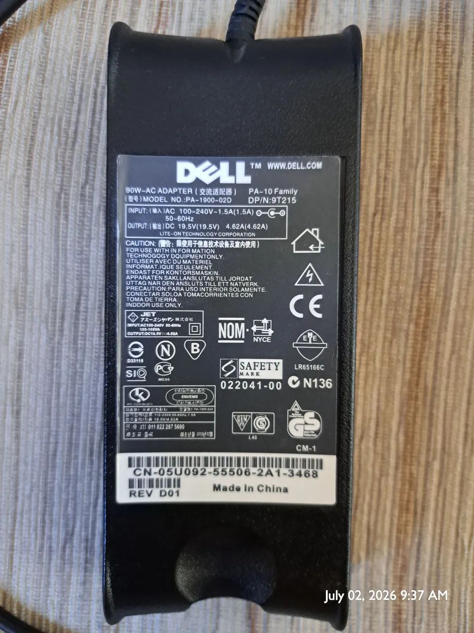 Fonte carregador Dell 90W laptops e docking stations - Foto 2