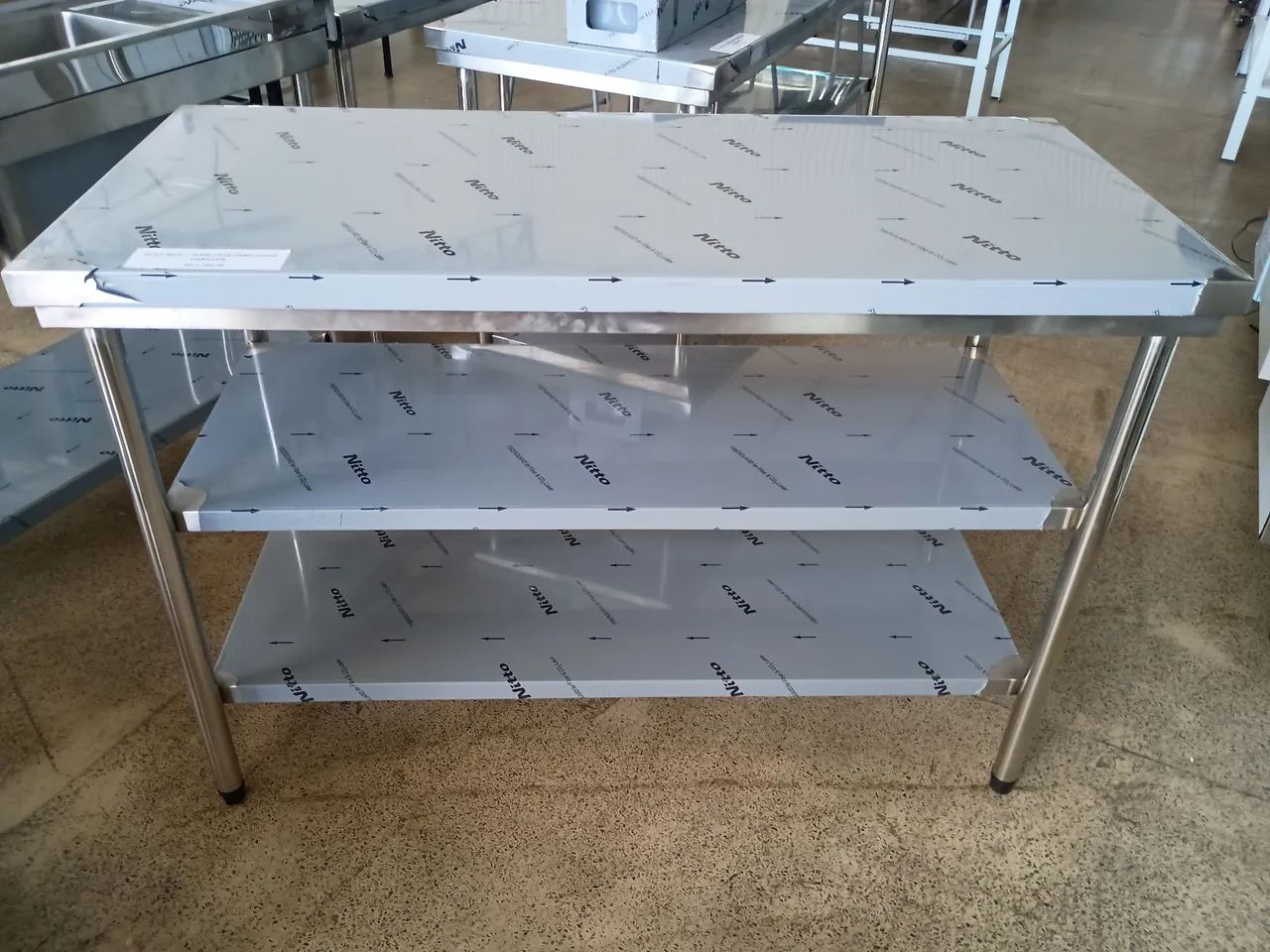 Mesa Inox 130x60 Paneleiro Duplo - Danillus - Foto 3