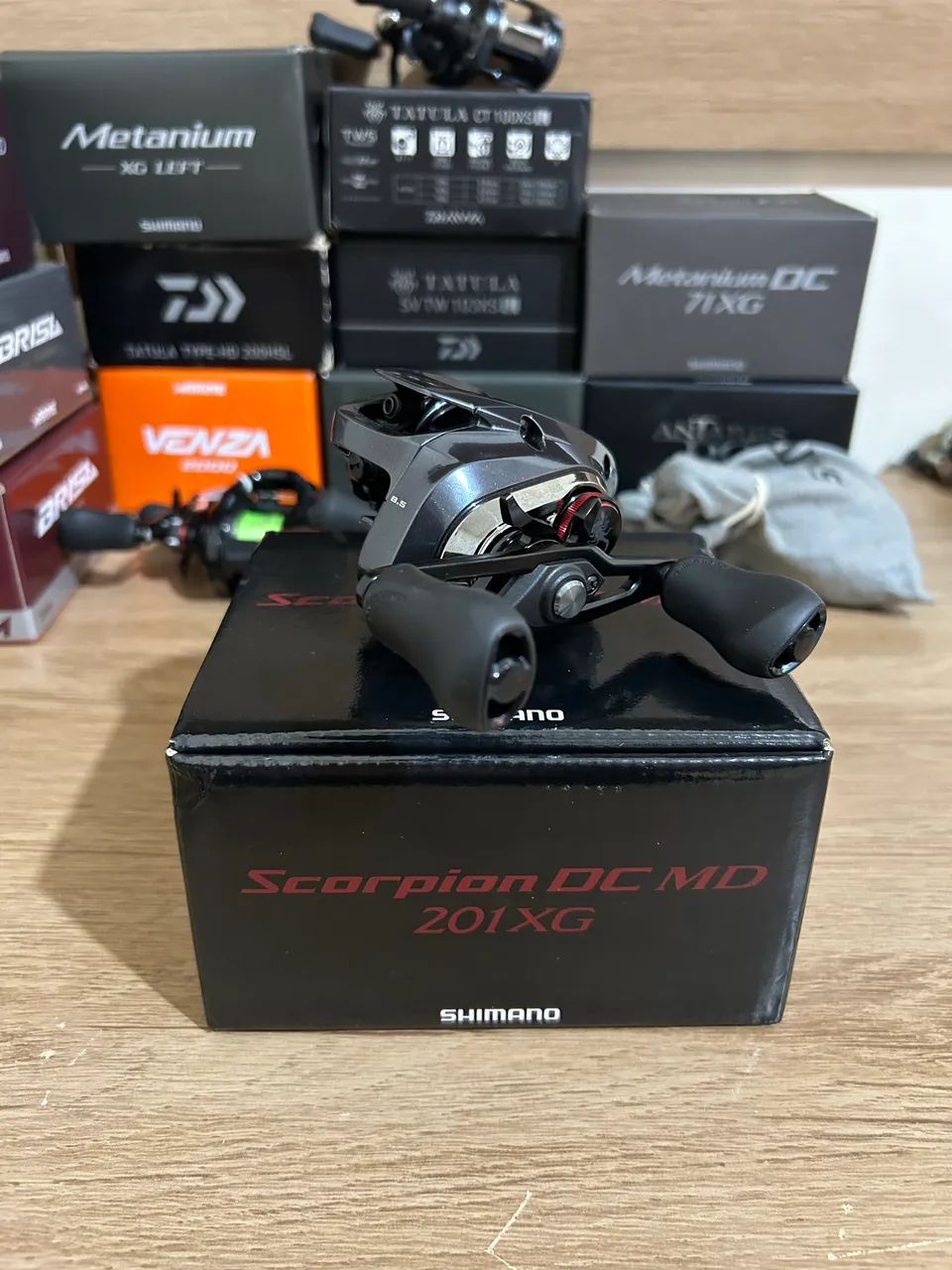 リール SHIMANO Scorpion DC Shimano Scorpion 201 DC MD XG ESQUERDA NOVA - Esportes Aquáticos