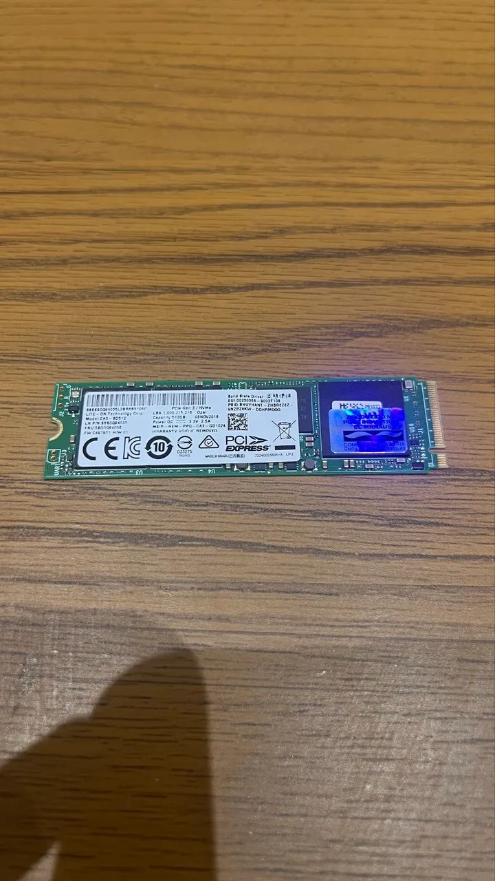 SSD NVME 512Gb