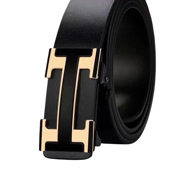 Cinto De Couro Masculino Com Fivela Automática - Foto 2