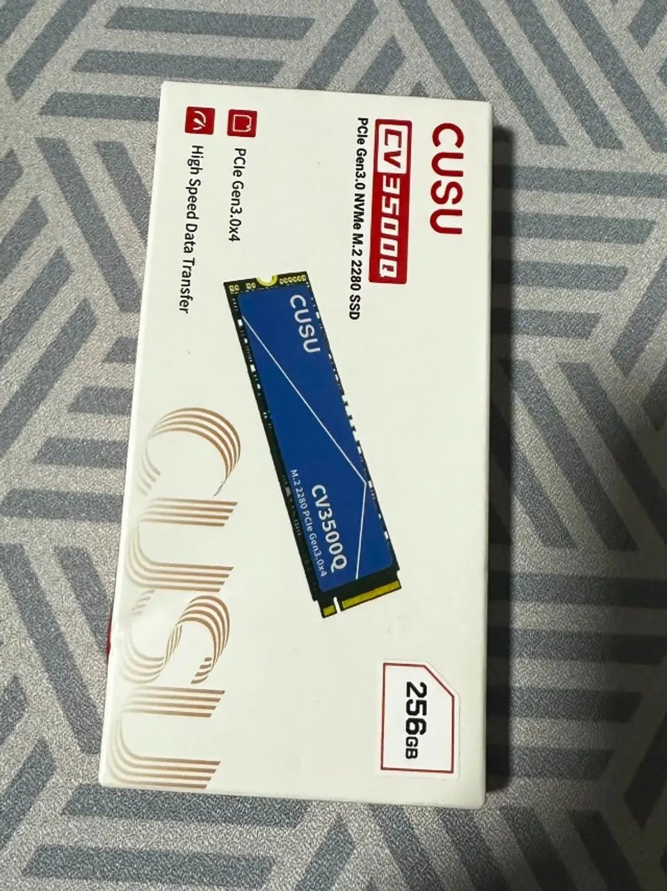 SSD NVMe M.2 256GB CUSU CV3500Q - NOVO (Lacre/Sem Uso) High Speed