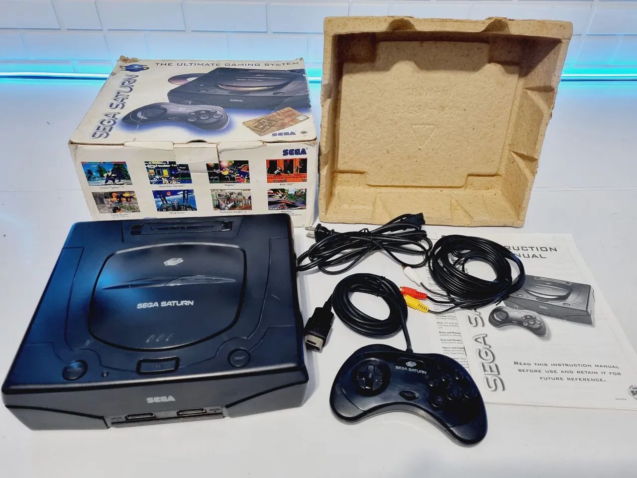 SEGA SATURN PRETO AMERICANO 