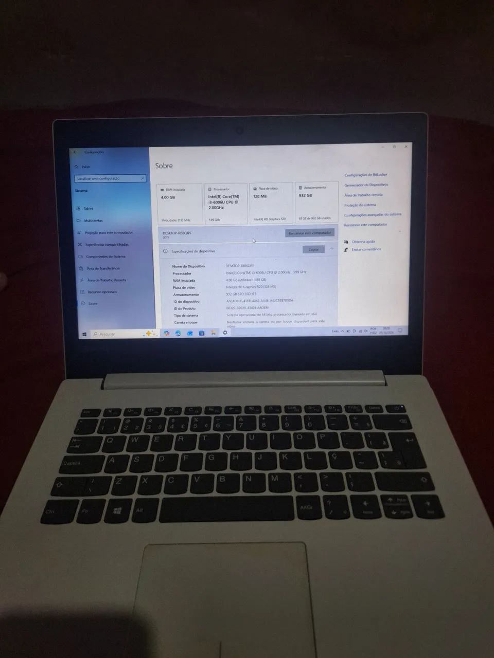 Notebook lenovo ideapad 320
