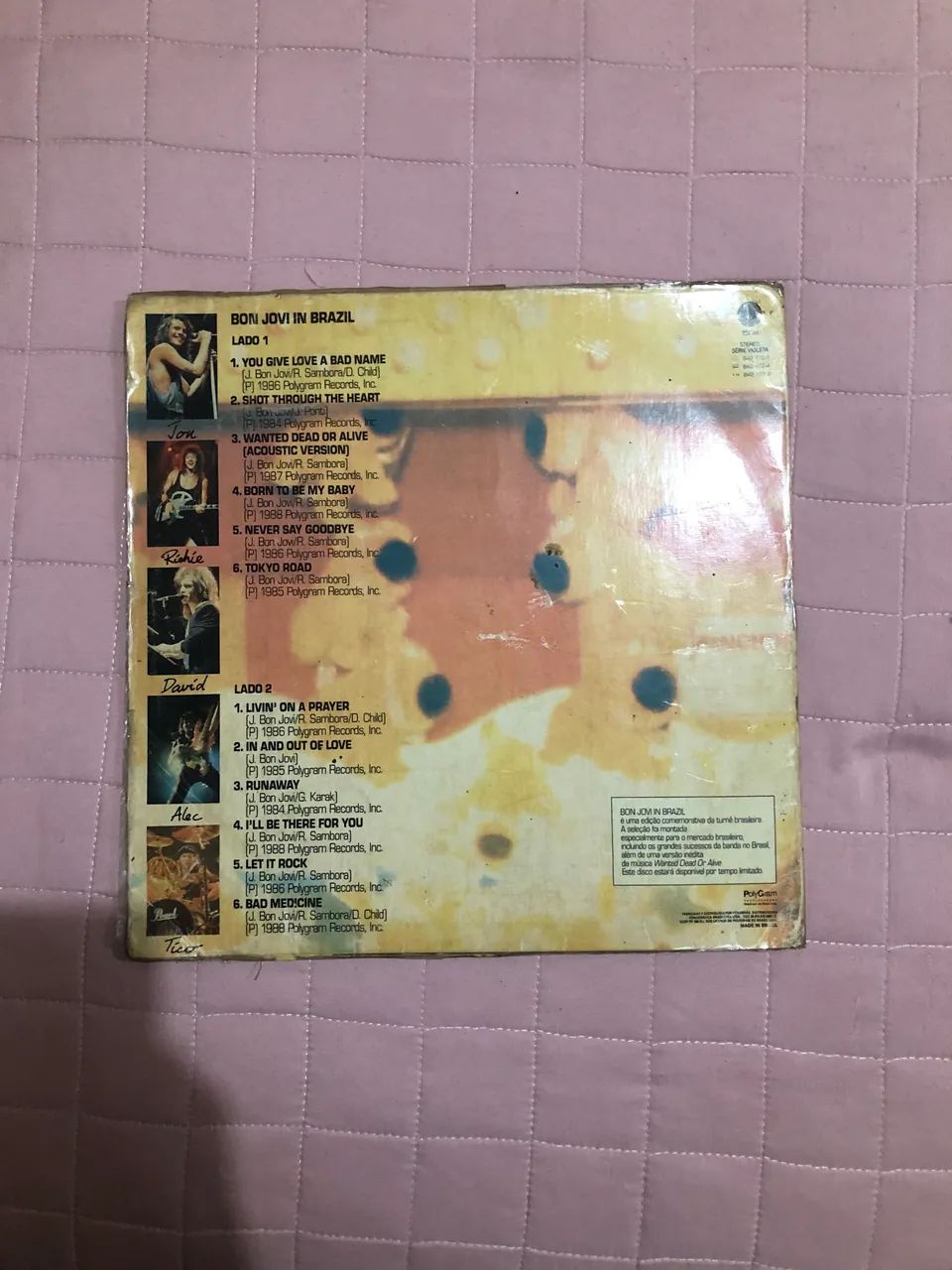 Vinil Bon Jovi in Brasil - Foto 2