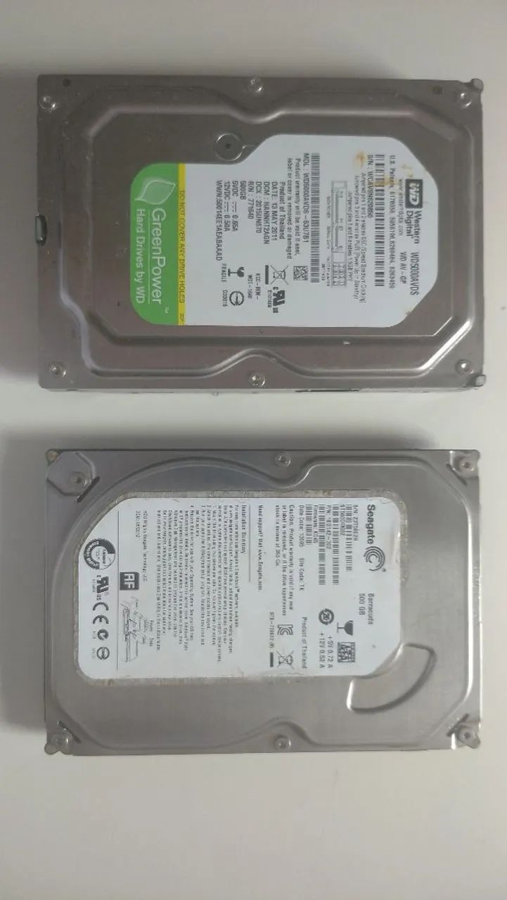 2 HDs 500GBs