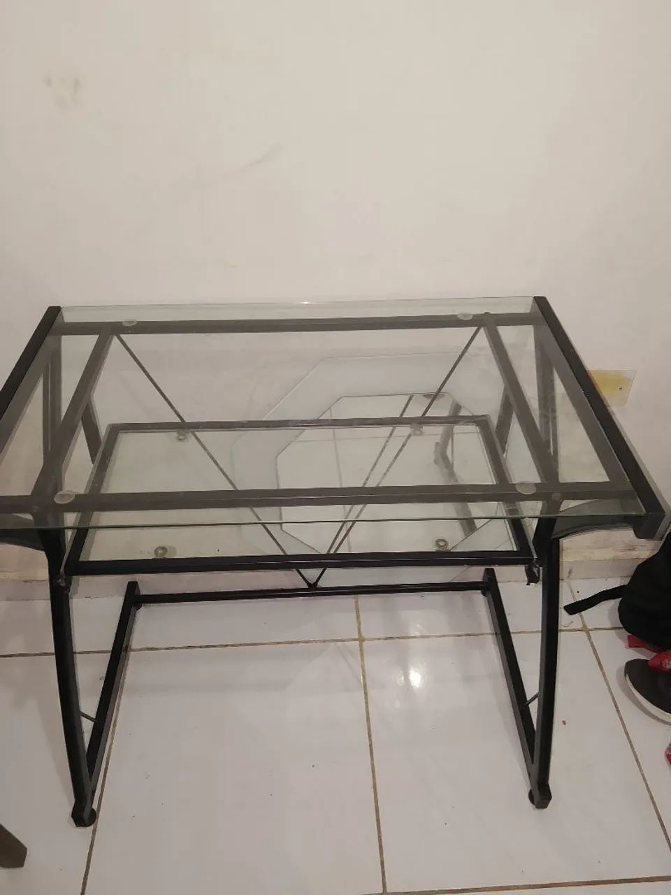 Mesa de vidro para estudar 