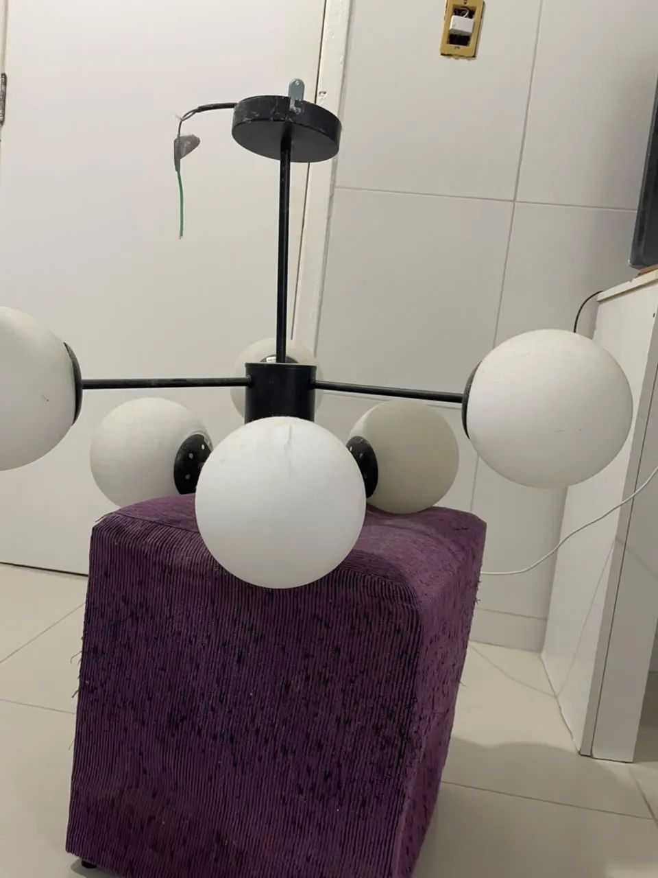 Lustre pendente com 6 globos - Foto 3