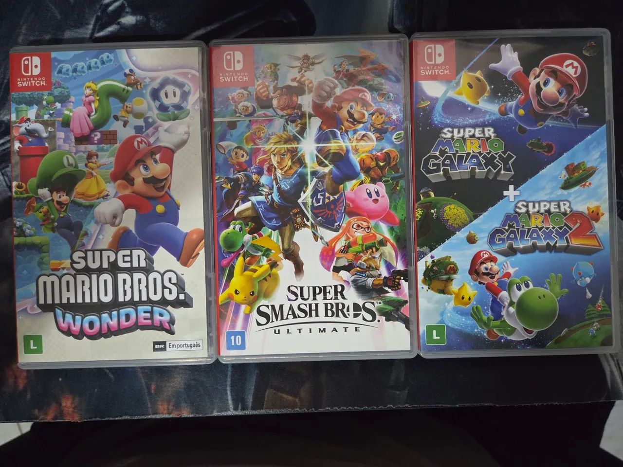 Jogos Nintendo Switch em estado de novo