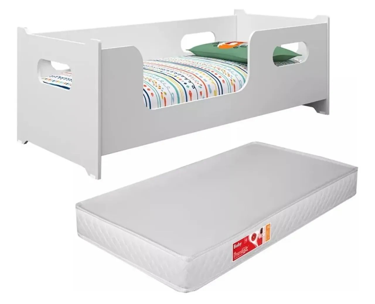 Mini cama com colchão novo na caixa