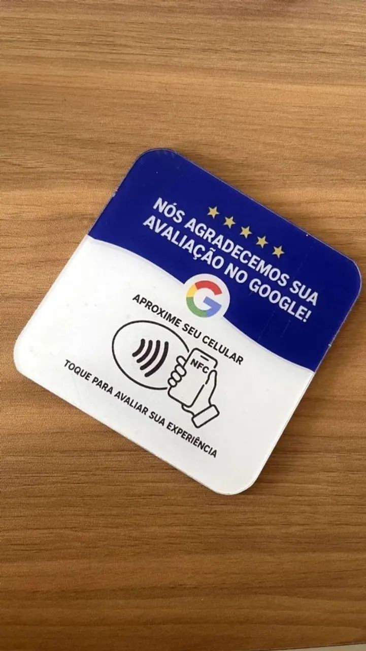 Placa Avaliação Google NFC em Acrílico - Foto 2