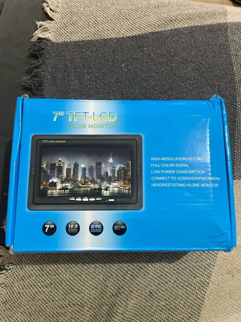 Monitor automotivo lcd tft de 7 polegadas