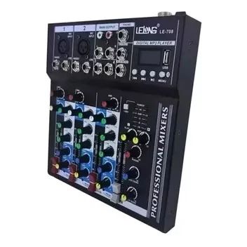 Mesa De Som 4 Canais Bluetooth Mixer Player Usb Digital 708 - Foto 2