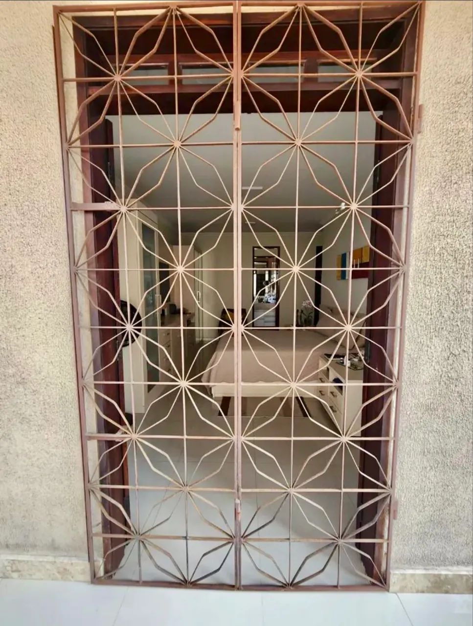 Grade portão de ferro maciço 