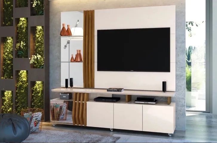 Painel com Bancada Bellavie 200 cm para TV até 55 polegadas - Foto 3