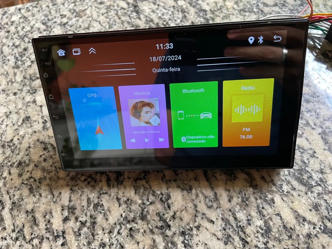 Multimídia Android 7 pol. 2GB RAM 32GB MEM. (Com AndroidAuto  e Carplay) H-TECH 7023CA - Foto 4