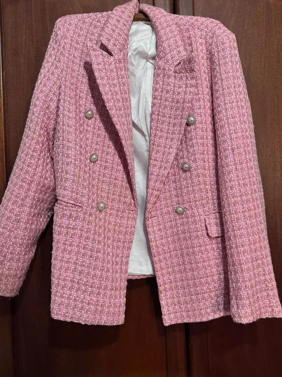 Blazer Tweed Rosa