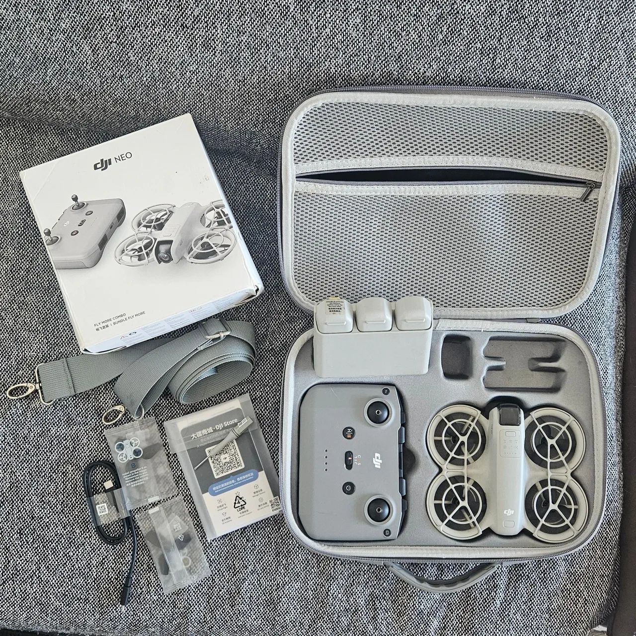 Drone NEO 1 DJI fly more 3 baterias e hard case