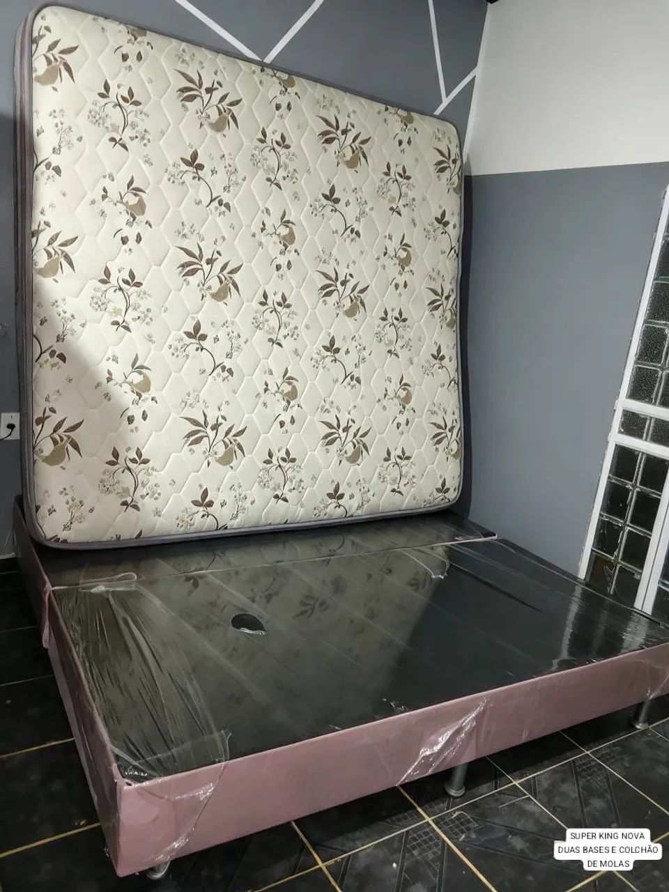 Cama super King Duas Bases E Colchão De Molas  - Foto 4