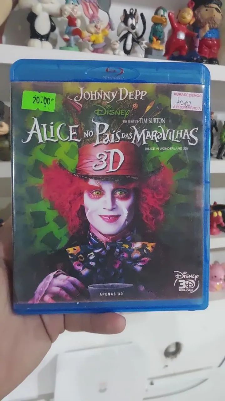DVD blu-ray Alice no País das Maravilhas