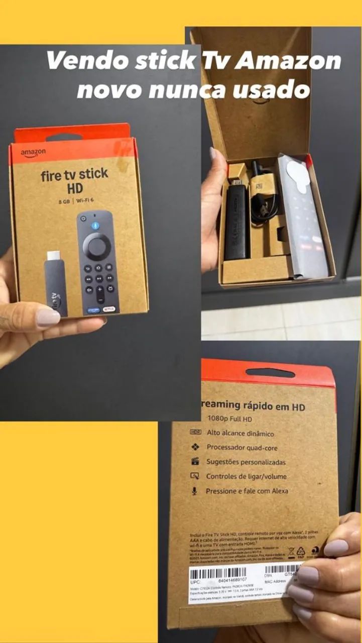 Amazon Fire TV Stick HD (modelo mais recente)