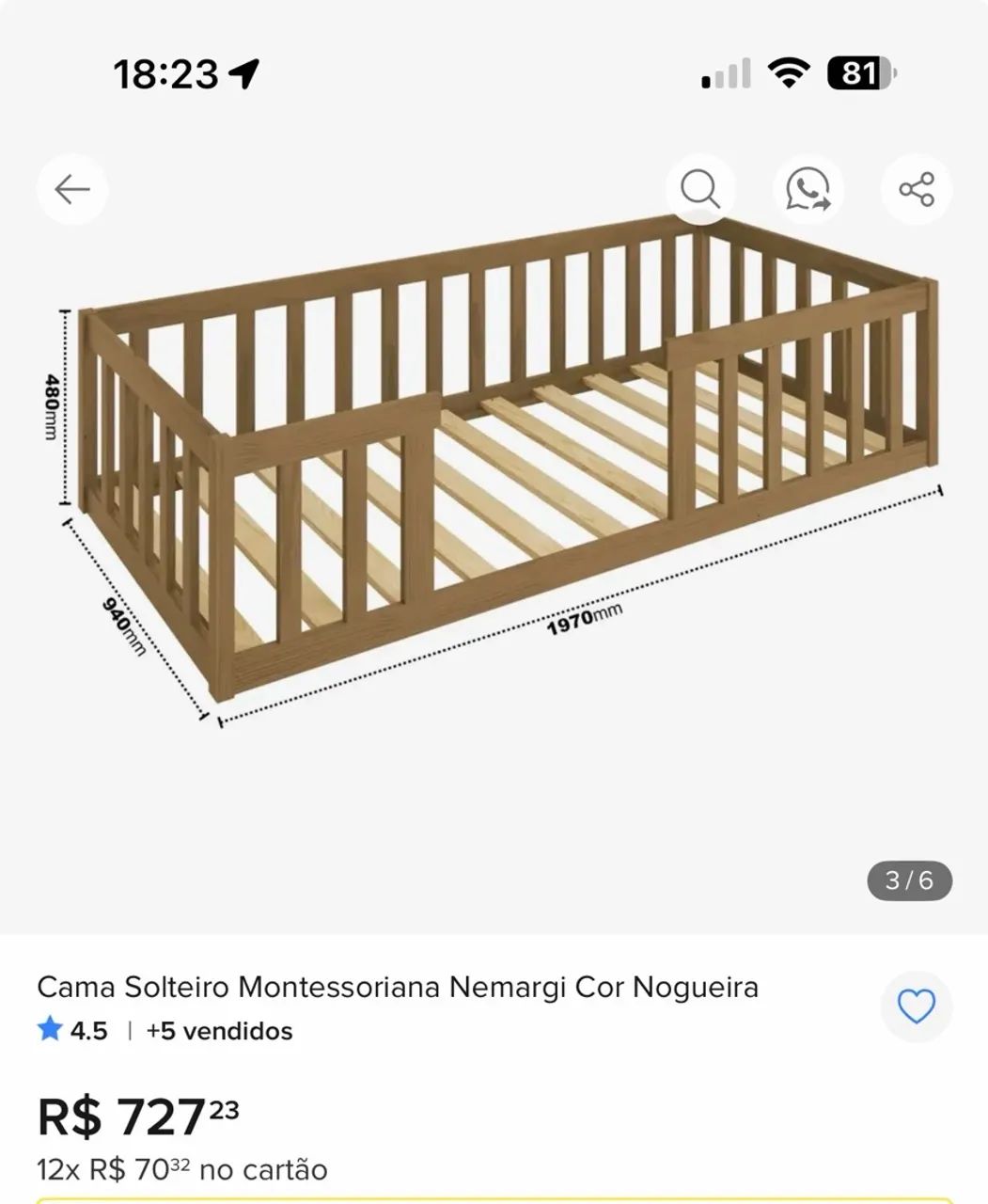 Cama montessoriana infantil - Foto 2