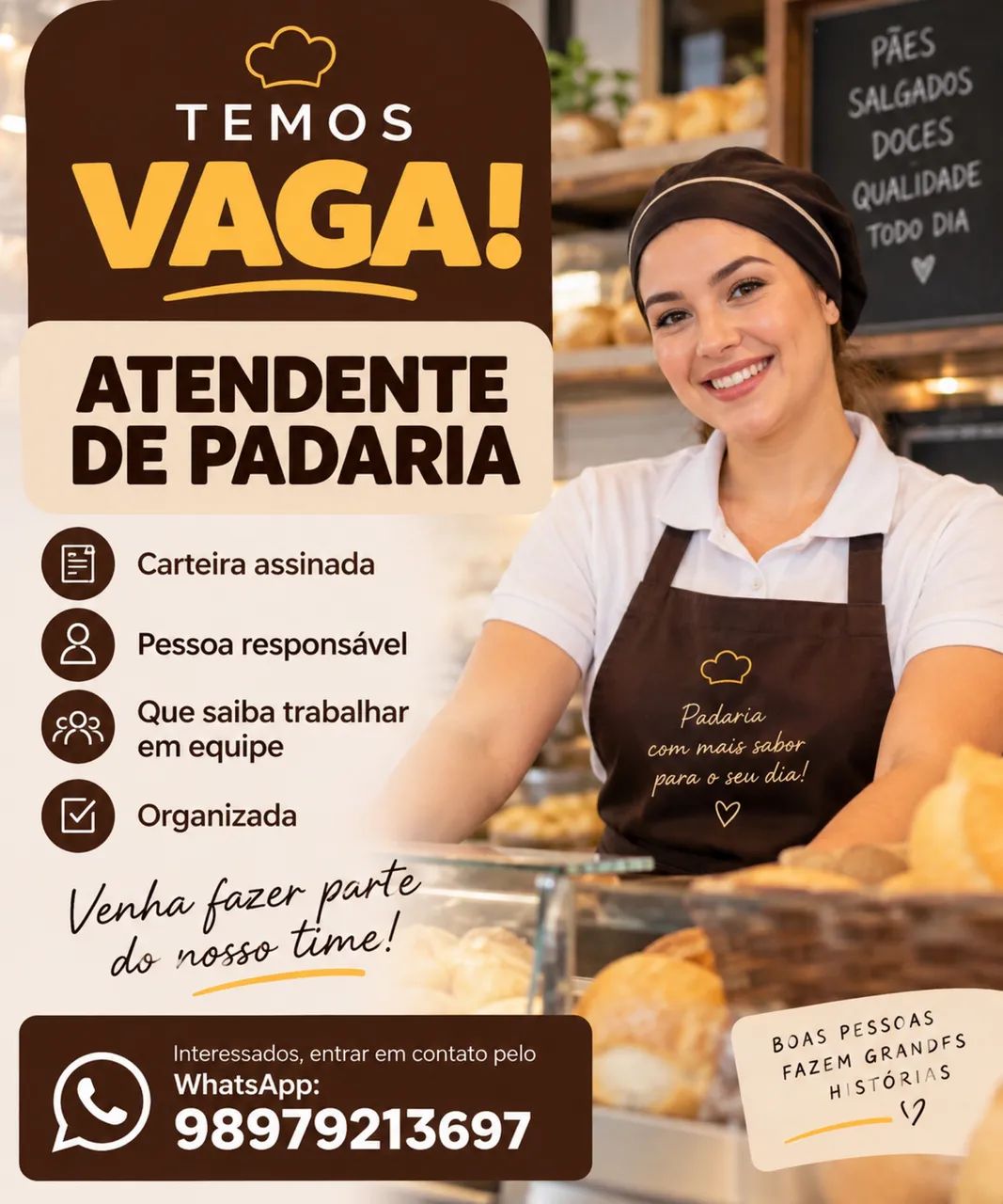Vaga de atendente 