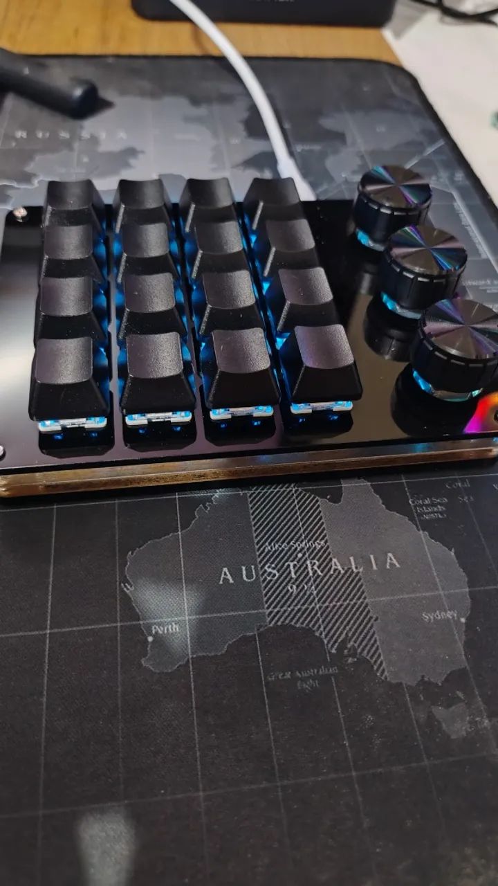 Macropad Teclado Mecânico Hot Swap com Copiar e Colar Rápido Macro com Uma Mão Gaming - Foto 2