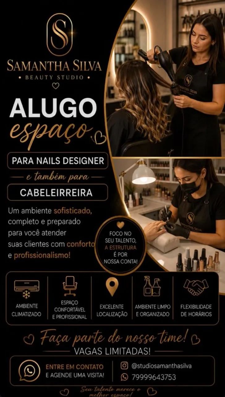 Preciso de uma cabeleira e uma nails designer 