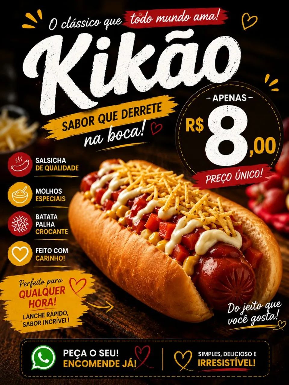 Temos Kikão e pudim