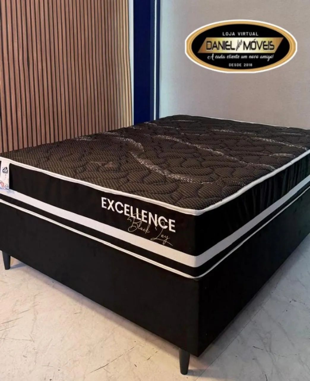 Cama casal excellence black _ Brinde travesseiros  - Foto 4