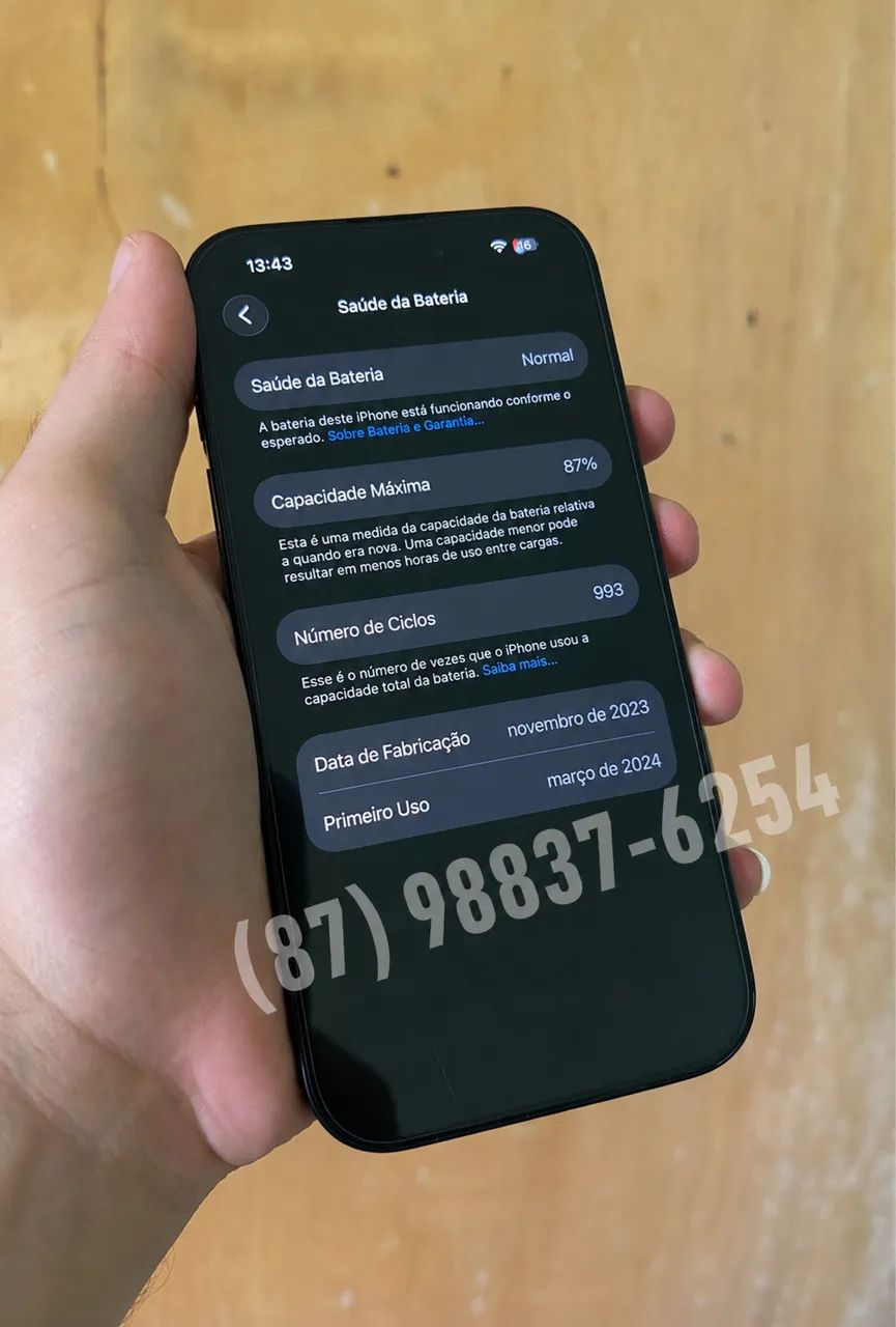 iPhone 15 128GB Preto 86% - Foto 3