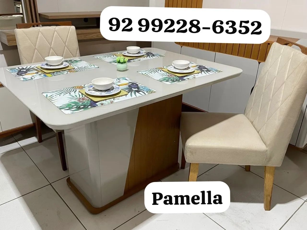 Mesa de jantar 4 cadeiras 