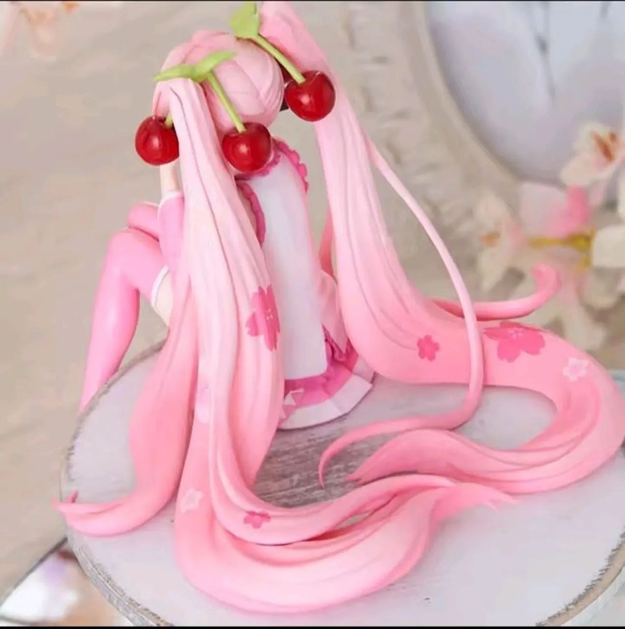 Boneca estatueta Anime Hatsune Miku cereja ? em PVC  - Foto 3