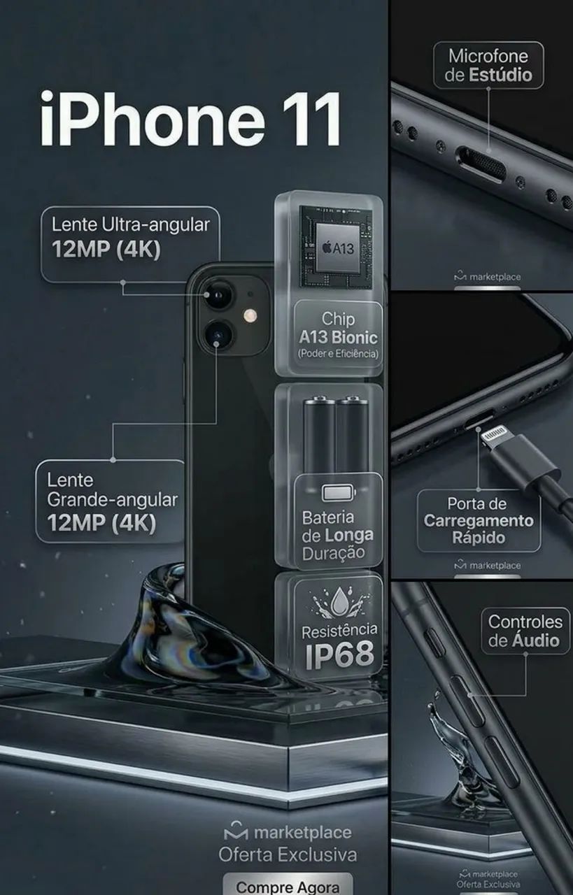 iPhone 11 de 256GB / cor preta - Foto 2