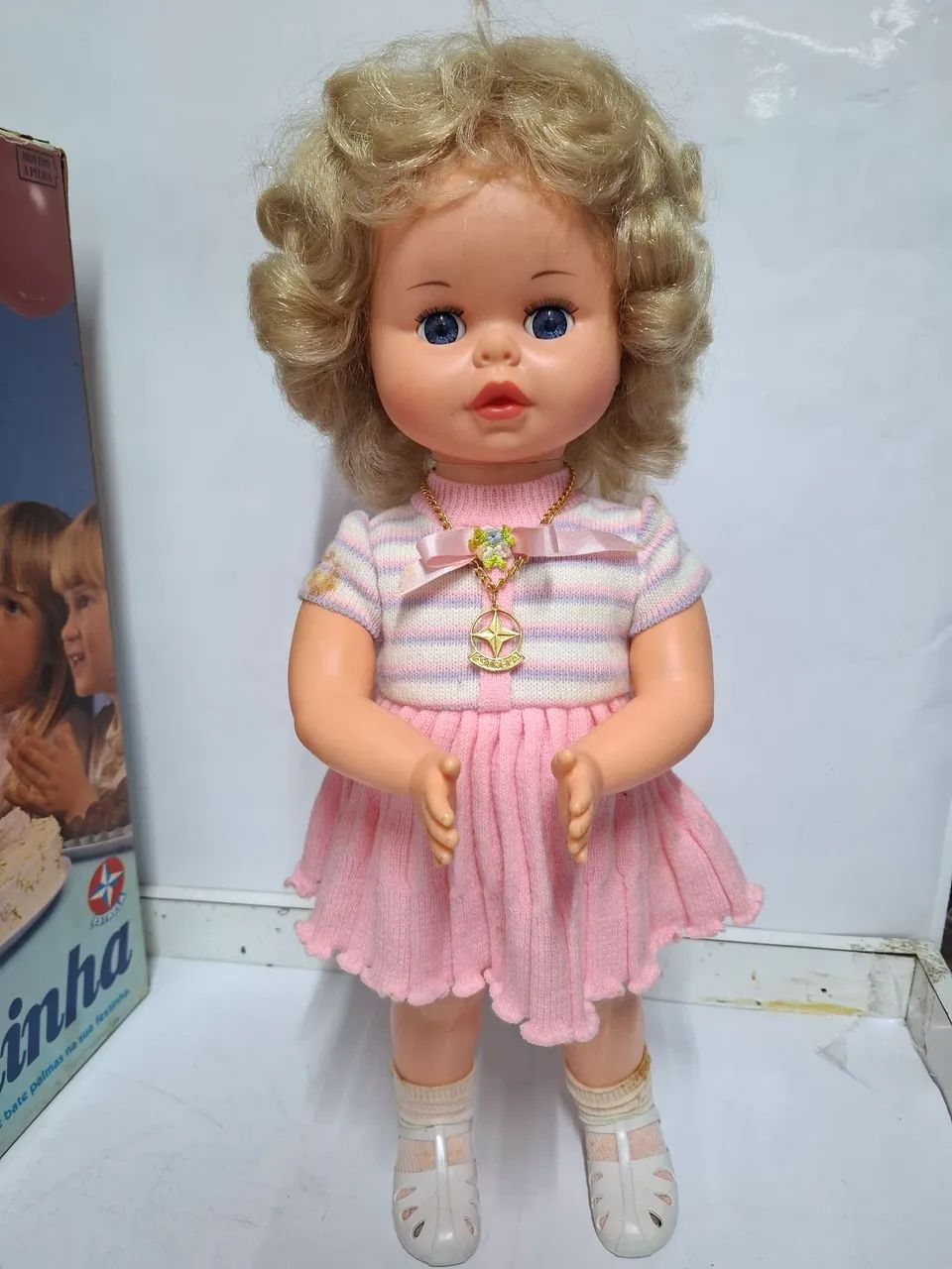 Boneca Bate Palminha na Caixa Anos 80 Completa  - Foto 3