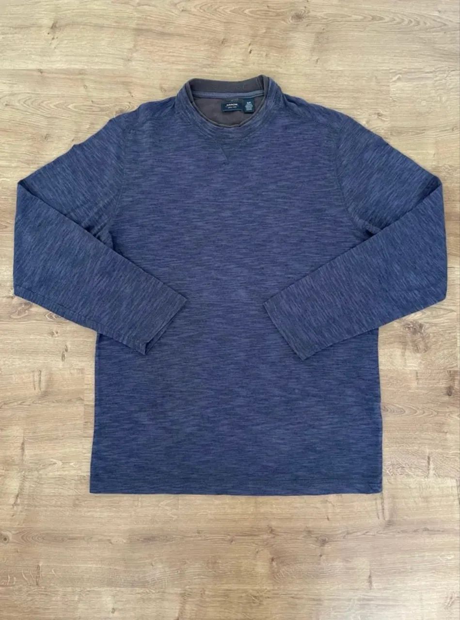 Camiseta masculina tam P manga longa azul da Arrow - Foto 4