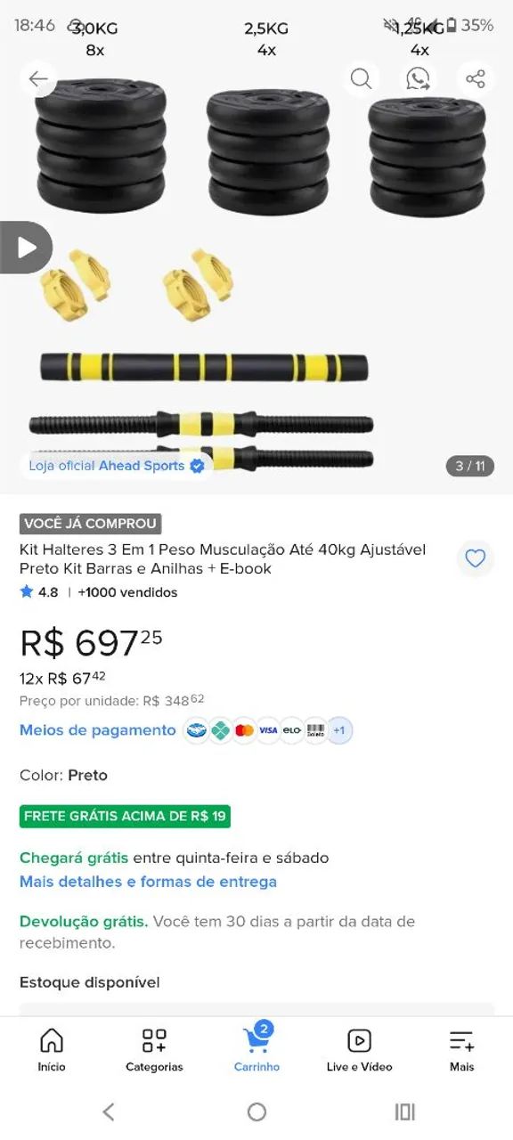 Kit Halteres 3 em 1 