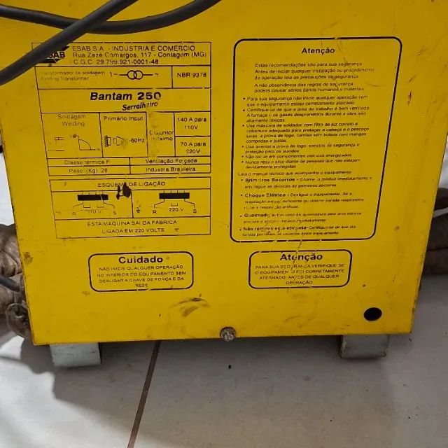 Transformador de solda ESAB Bantam 250A - Foto 4