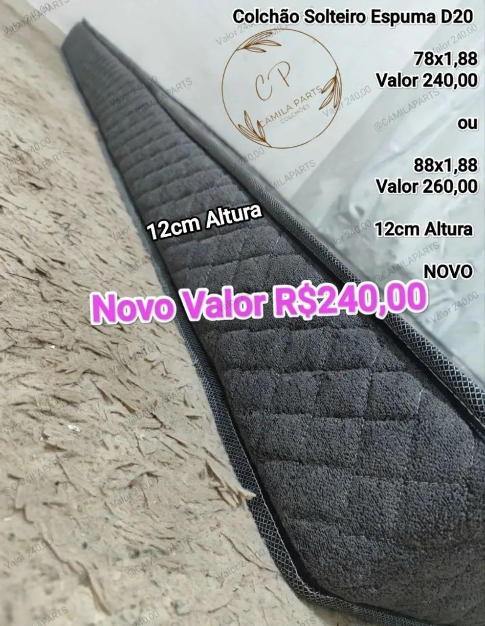 Colchão Solteiro NOVO Espuma D20 (ENTREGO) - Foto 4