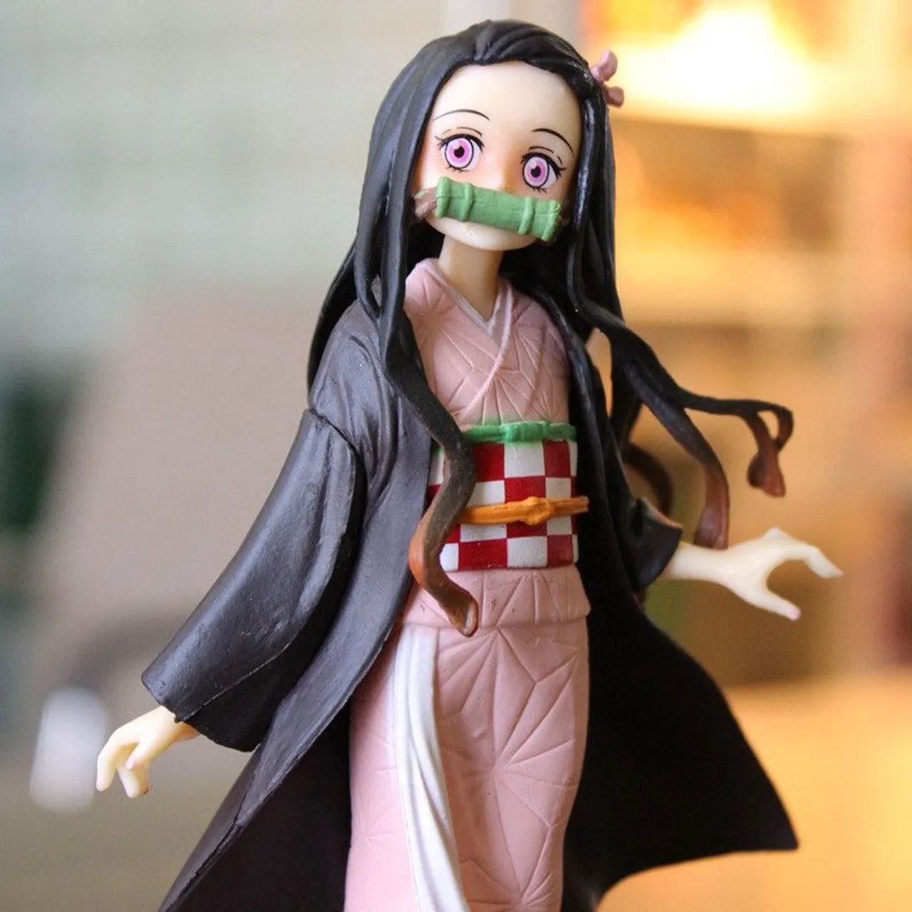 Boneco Nezuko Kamado Miniatura Demon Slayer Kimetsu 15cm - Foto 2