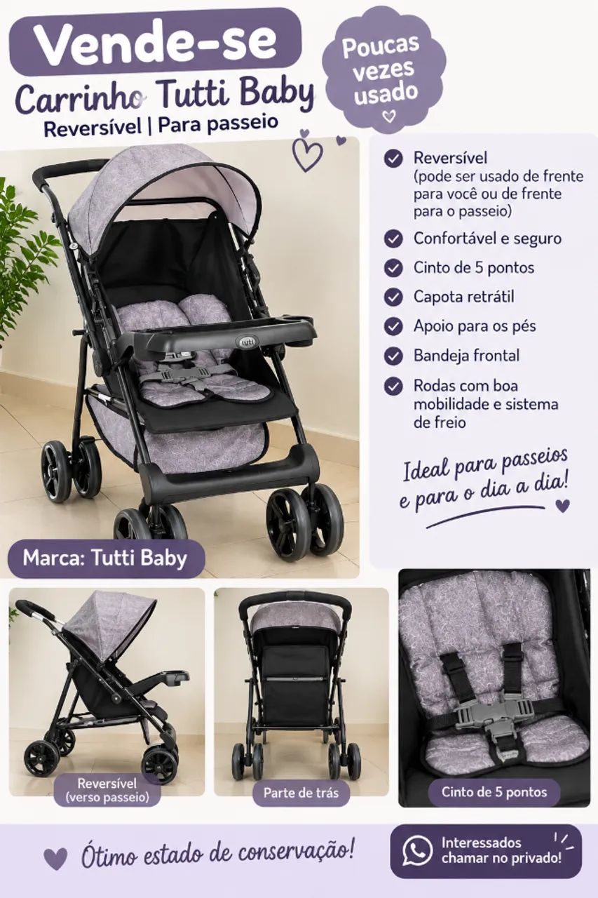 Carrinho de bebê  - Foto 2