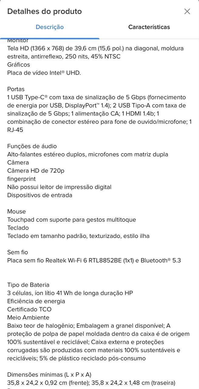 Hp 256r G9 Intel Core I5-Ssd 8gb Ram Win 11 - Bq9l1at#ak4 - Foto 2